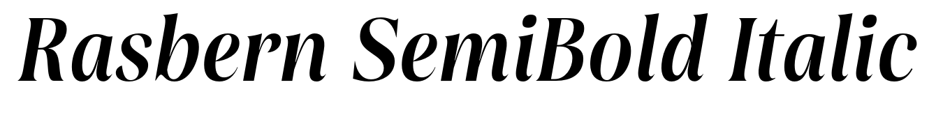 Rasbern SemiBold Italic
